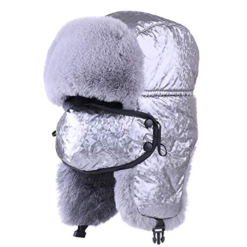 Ushanka chapeau pour hommes femmes style trappeur imperméable avec motif cristal