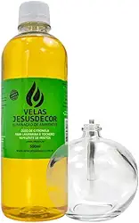 Vela Lamparina 100ml Com Pavio Infinito E Fluido 500ml (Citronela, 1)