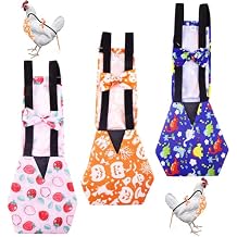 3 Pcs Chicken Diapers for Hens, Pet Duck Diapers with Bow Tie, Washable Duck Clothes & Poultry Accessories Suitable for Chickens Weighing 1.1 to 3.3 lb