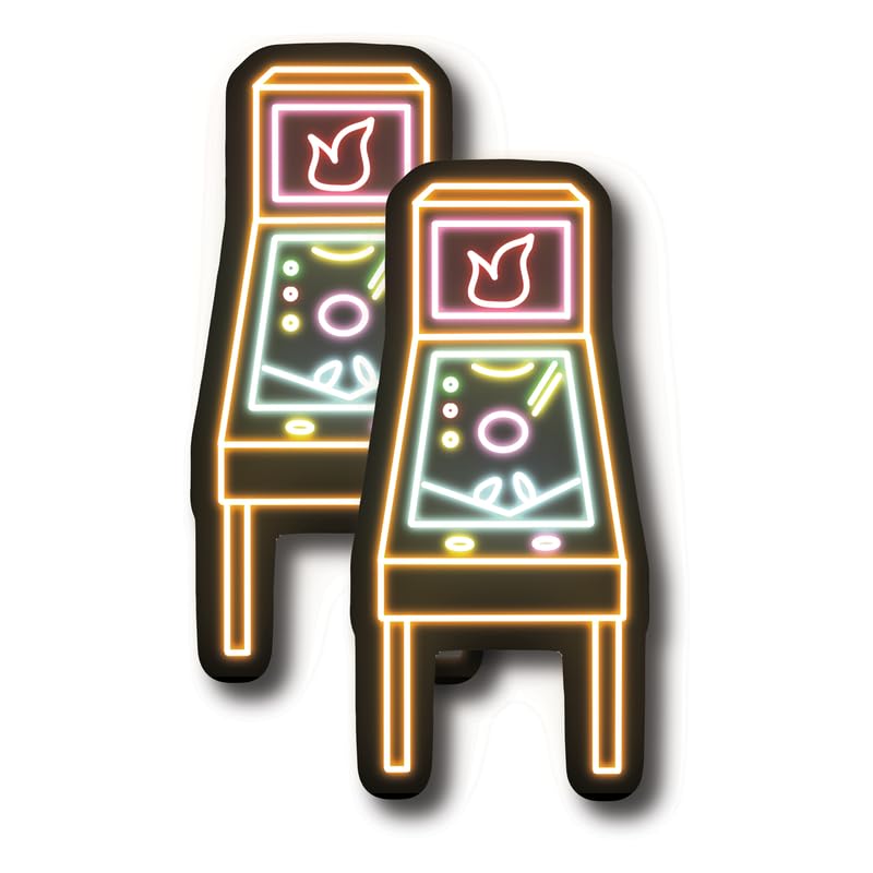 Pegatinas retro para máquina de pinball de vinilo para parachoques y coches de 5 pulgadas