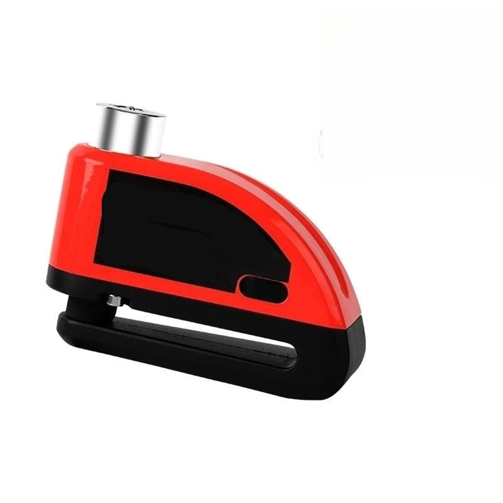 Laksjdnc Red Motorcycle Handlebar Lock Motorcycle Disc Brake Alarm Warning Disk Padlock Waterproof Anti-Theft Lock Scooter Alarma Motorcycle Disc Lock(Red)