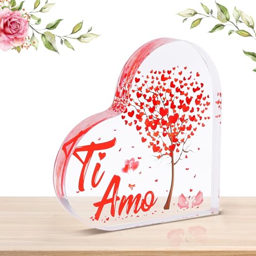 Cadeau-idee voor haar jubileum cadeau voor haar vriendin acryl hart teken Valentijnsdag cadeau voor haar acryl ornamenten kerstcadeau huwelijkscadeau voor hem en haar