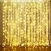 Produktbild LED Lichtervorhang, BrizLabs 300 LED Lichterkettenvorhang 3m x 3m 8 Modi IP44 Wasserfest Lichterkette Deko für Weihnachten Innen Außen Garten Party Hochzeit Schlafzimmer, Warmweiß
