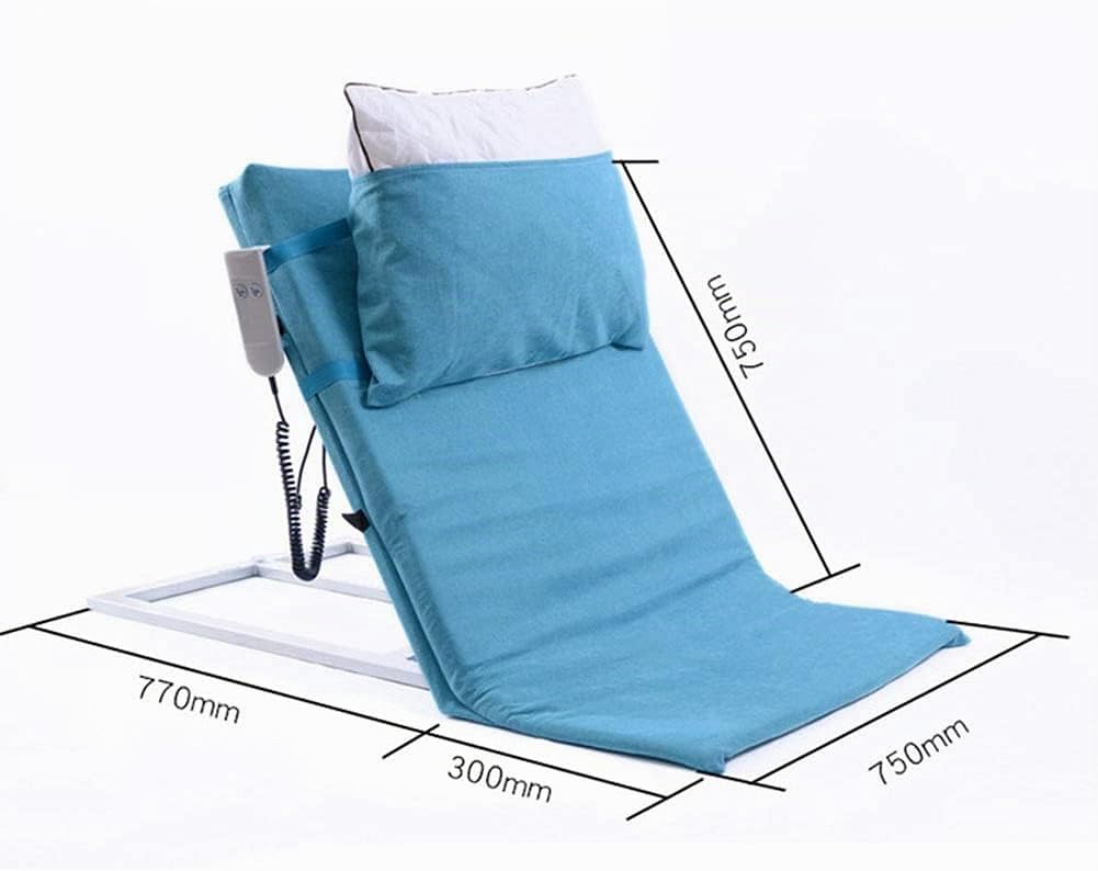 Supporto Regolabile Elettrico Sit-Up Back Stand Assist per Anziani Schienale per Letto con Sollevamento Elettrico per Guarigione Collo Ortopedico Supporto Lombare Supporto per Letto Wedge,Blu