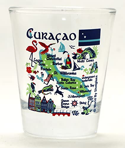 Curacao Landmarks and Icons Collage Schnapsglas Cover