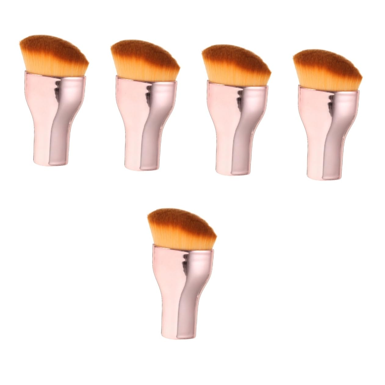 Healeved 5pezzi Pennello Per Fondotinta Portatile Pennello Da Trucco Compatto Per Donnper Applicazione Di Fondotinta Liquido e Makeup Uniforme Facile Da Pulire Per Viaggi
