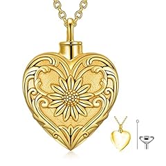 A-Gold sunflower locket