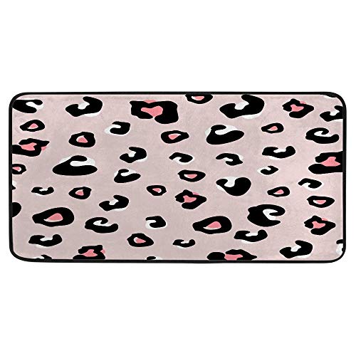Tapis de cuisine épais anti-fatigue à motif léopard