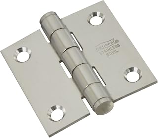 National Hardware N276-964 V514 Door Hinges in Stainless Steel, 2 pack,2 Inch
