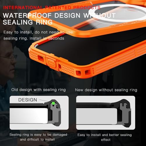 QIFJNZO Waterproof Phone Case for Samsung Galaxy S26 Plus Protective Orange by QIFJNZO - Used condition - Image 8