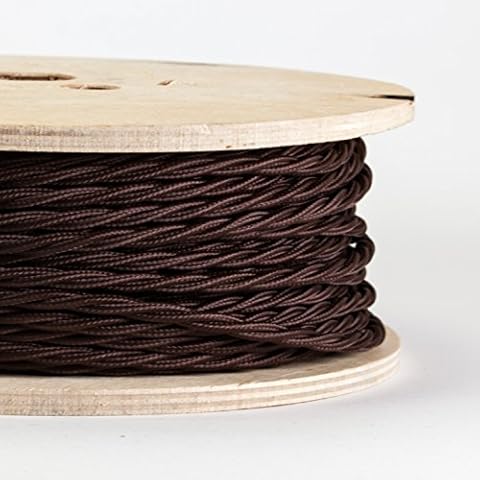 Brown 3 core twisted fabric cable Cover