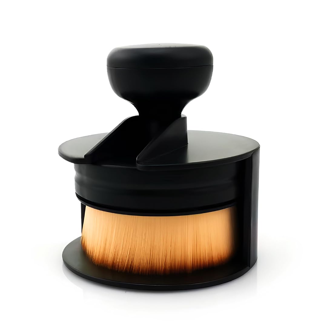 Gleva Foundation Makeup Brush, Kabuki Hexagon Face Blush Liquid Powder Foundation Brush for Blending Liquid, Cream or Flawless Powder Cosmetics with Protective Case (Black 01)-image-42