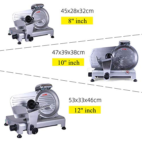 NEWTRY Fleischschneider, kommerzieller 20,3 cm, 25,4 cm, halbautomatisch, für gefrorenes Fleisch, Schneidemaschine… – Bild 3