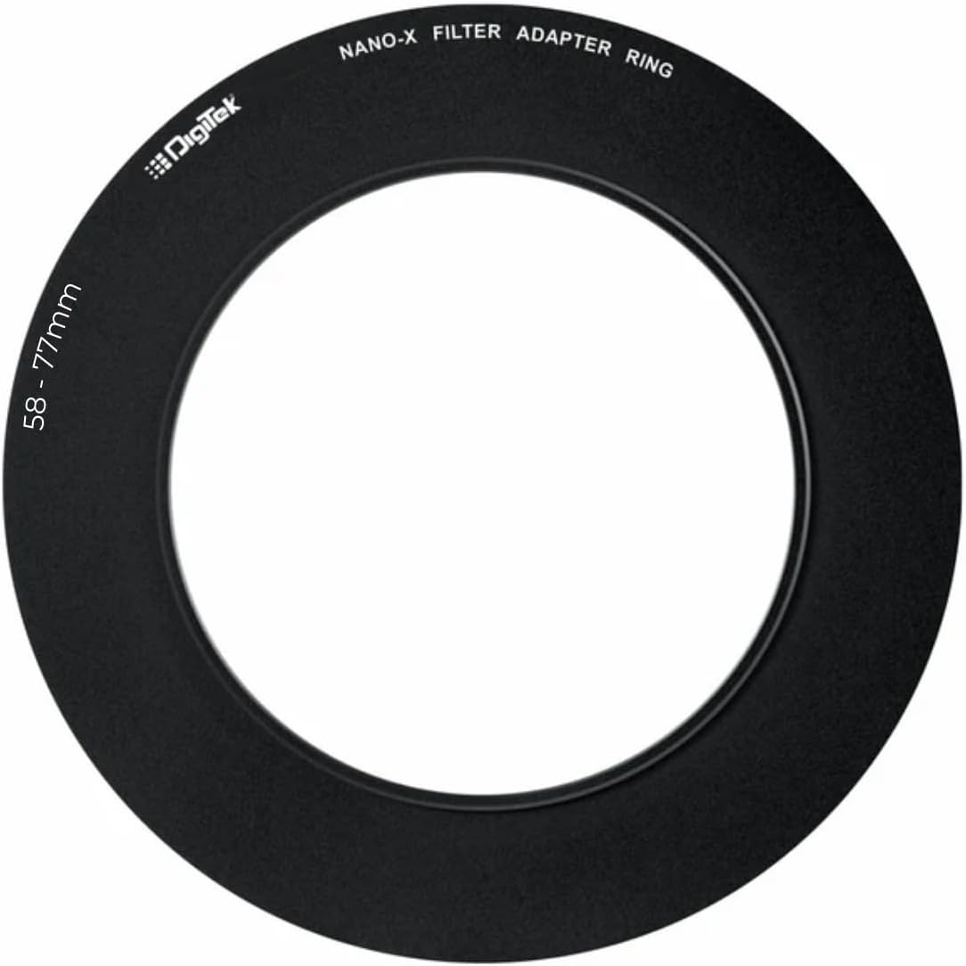 (DSRA) Step Up Ring Filter Adapter, Aviation Grade Aluminium Lens Filter Ring, Lightweight, Durable & Anti-Reflection Finish (DSRA 58-77mm)