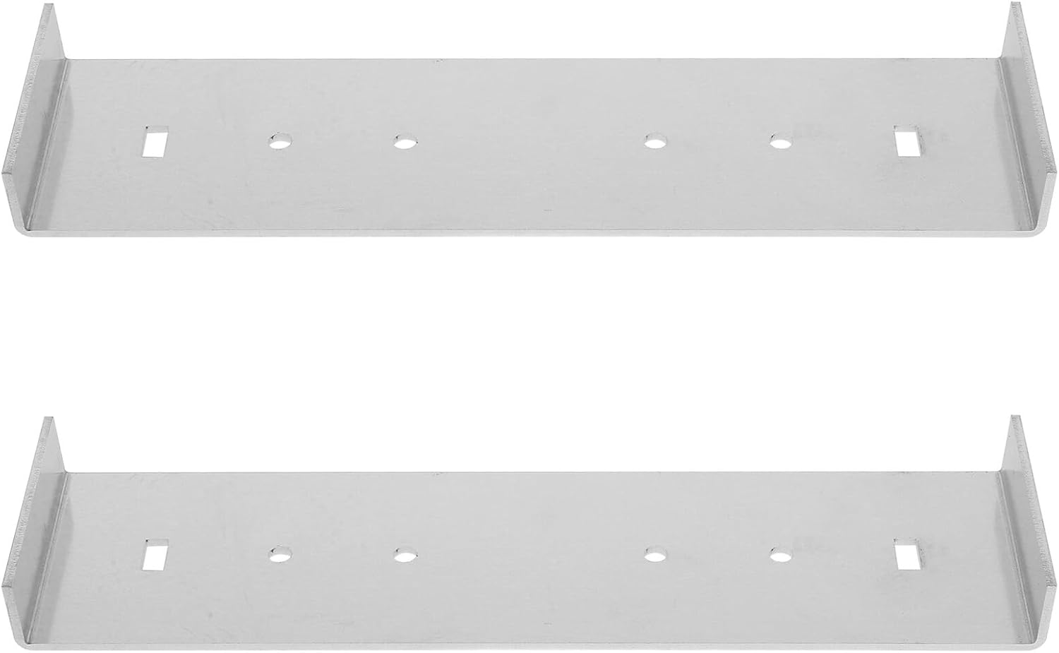 KALLORY 2pcs Metal Mailbox Mounting Brackets Mailbox Repair Installation Kit for Floor Easy and Stable Mounting Accessories