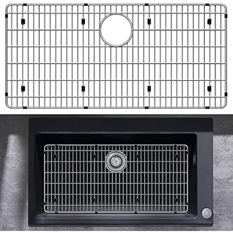 27-1/2" x 13-1/2" x 1-1/4" Sink Protectors for Kitchen Sink - Sink Bottom Grid - Stainless Steel Sink Protector - Sink Grate for Bottom of Kitchen Sink - Kitchen Sink Rack Cover