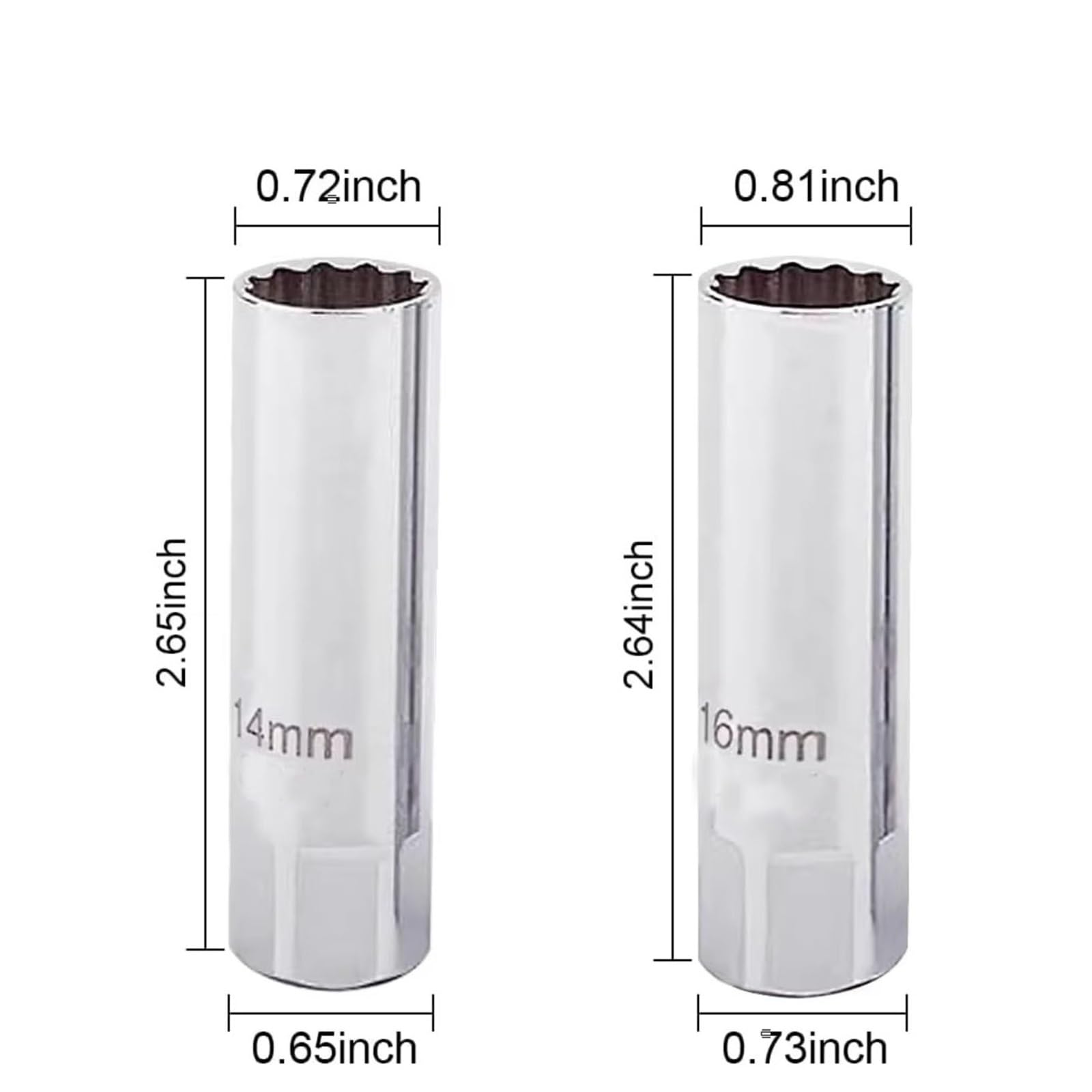 Klucz do świec magnetycznych 3/8" pod kątem 12° do nasadek 14 mm i 16 mm, do demontażu świec zapłonowych.