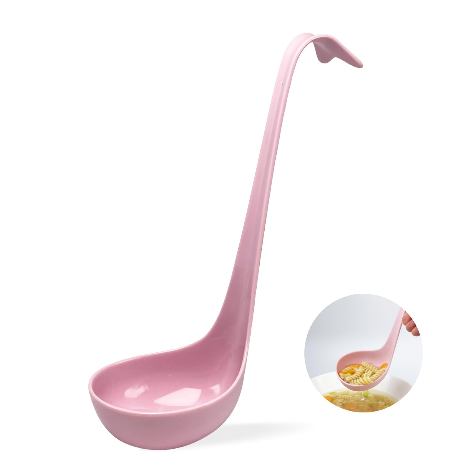 Silicone Soup Ladle Spoon, Large Capacity Spoon for Soup,Non Stick Kitchen Utensils with High Heat Resistant,BPA Free Perfect Kitchen Tools for Cooking, Stewing, Stirring, Serving Soup