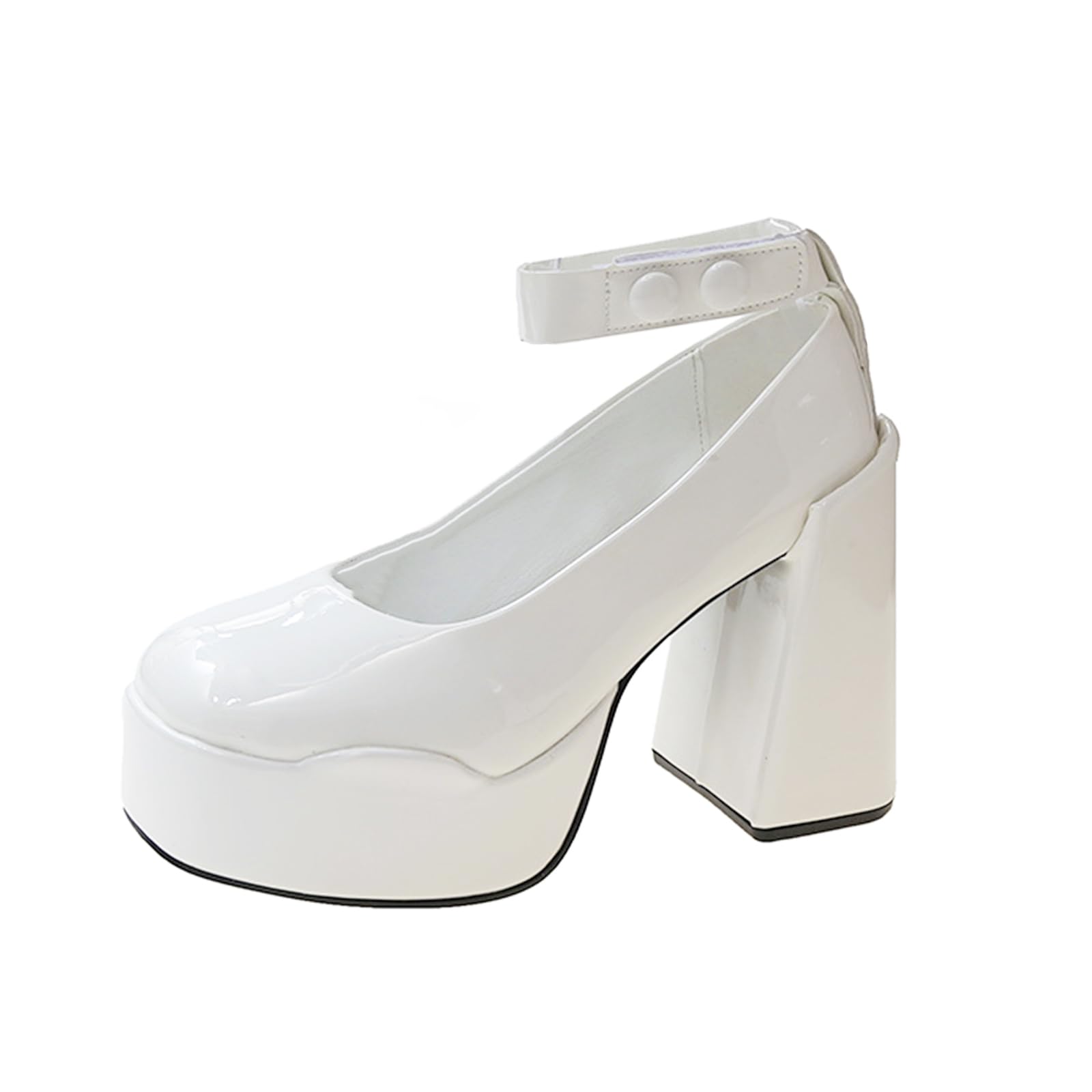 comfortable women's white dress shoes CPMBFDC High Heel Platform Square Toe Mary Jane Non-Slip Chunky High Heels Closed Toe Shoes (White,4.5) : Clothing, Shoes & Jewelry Color:Beanpaste Red Wedding Dresses Watteau Luxury Upholstered Panel Bedroom Straighten your hips