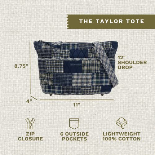 Bella Taylor Small Tote | Lightweight Quilted Fabric Purses for Women3