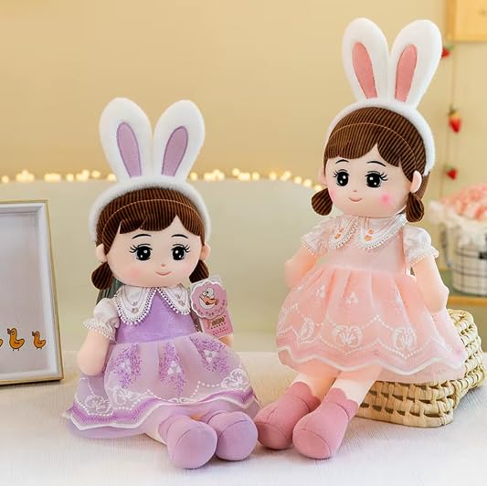 Image of SCOOBA Cute Furry Wings Doll 50cm Height Purple Dress(Furry Headband Purple Dress)