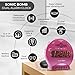 Sonic Alert Sonic Bomb Dual Alarm Clock with Bed Shaker, Pink Vibrating Alarm Clock Heavy Sleepers, Battery Backup | Wake with a Shake