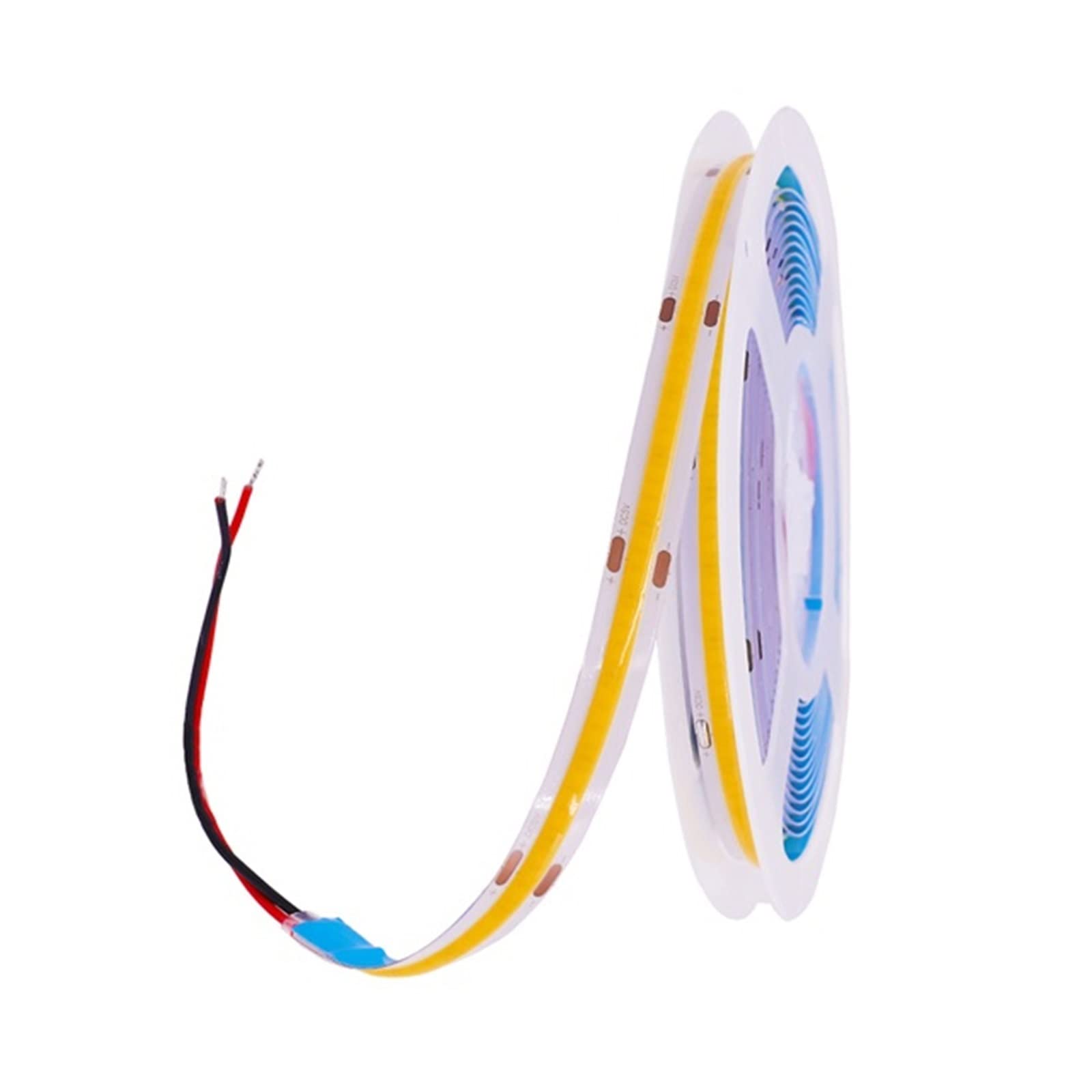 Tira de luces LED COB de 5 V CC, densidad USB, iluminación lineal, 320 LED/m, cinta flexible, luces cálidas y naturales, color blanco, rojo, azul y verde (blanco frío, 2 pines, 1 m)