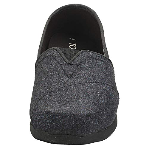 Image of TOMS Womens Alpargata 3.0 Glitter Slip On Flats Casual - Blue - Size 7 B
