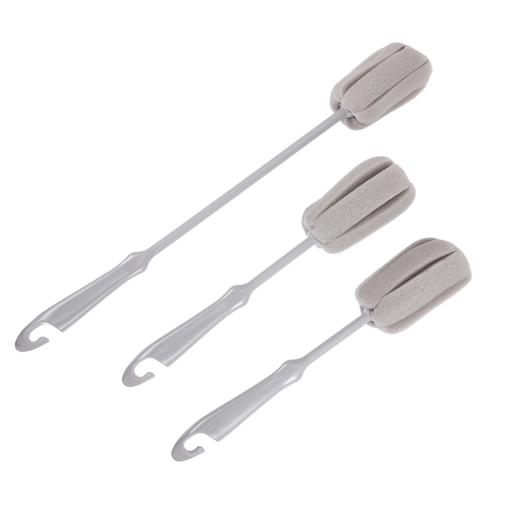 Gogogmee 3pcs Cup Brush Dish Cleaner Brush Water Bottles Waterbottle Scrub Brush Broom Stick Witch Sign Feeding Bottle Cleaning Brush Bottle Brush Bottle Washer Brush Grey Sponge