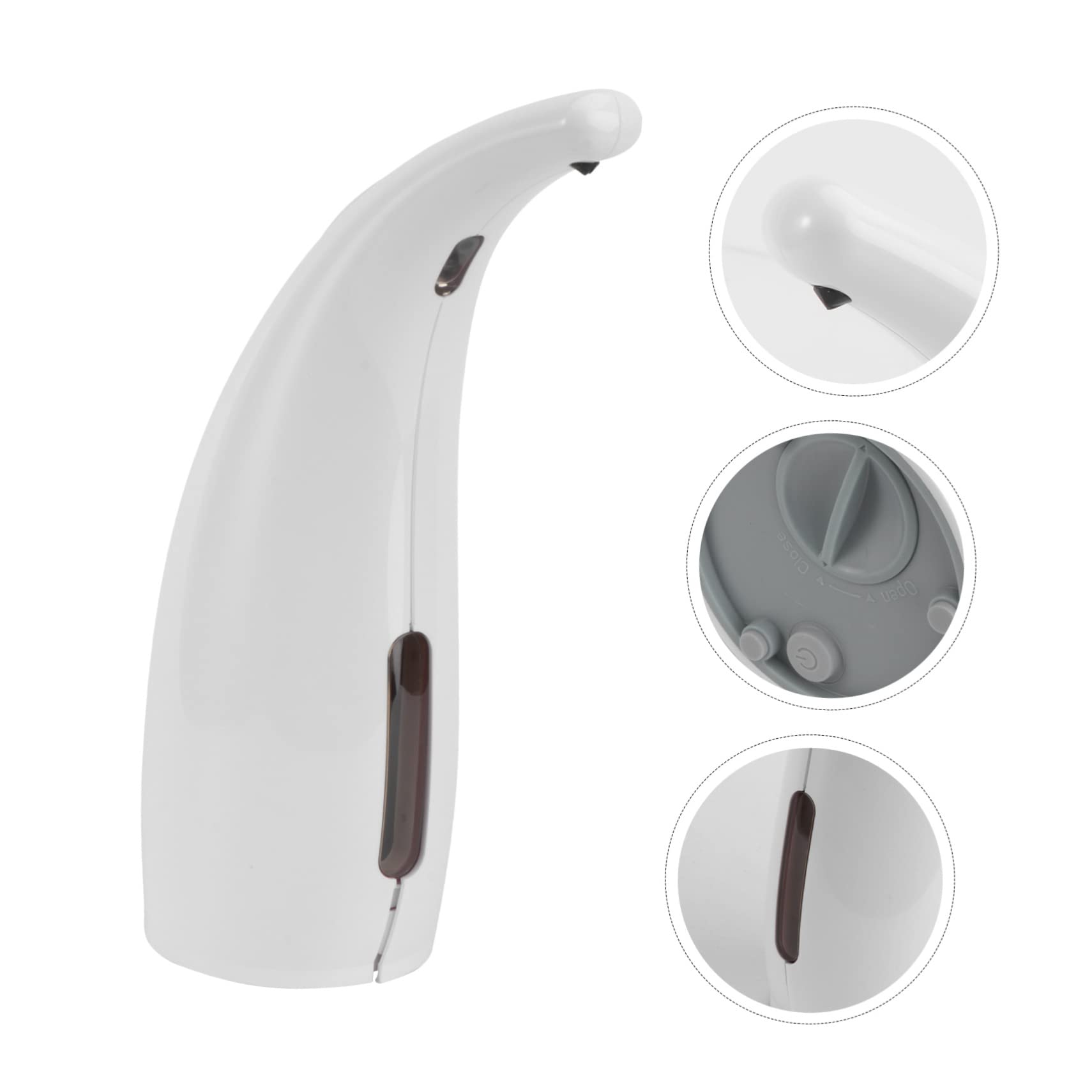 TOPBATHY Distributore Sapone Automatico da 300ml, Sensore di Movimento in Abs Bianco Dosatore Sapone Liquido senza Batteria, per Bagno e Cucina