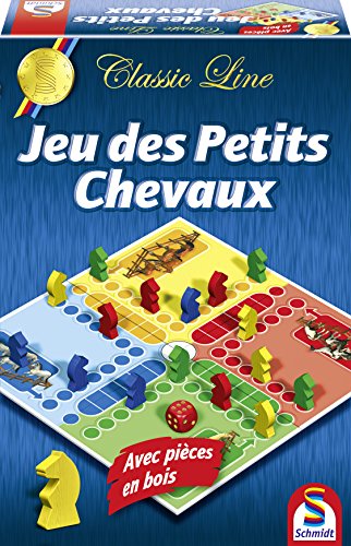 Schmidt Spiele 88111 Classic Line, Jeu de Petits Chevaux, Jeu de Plateau