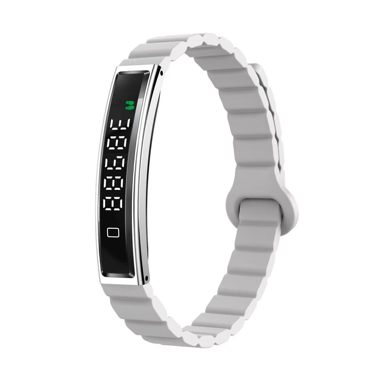 Tosuny Bracelet Intelligent avec Contrôle de Caméra à Distance et Suivi de la Condition Physique, Bracelet Magnétique en Acier Inoxydable, adapté à la Natation, Notifications D'appel