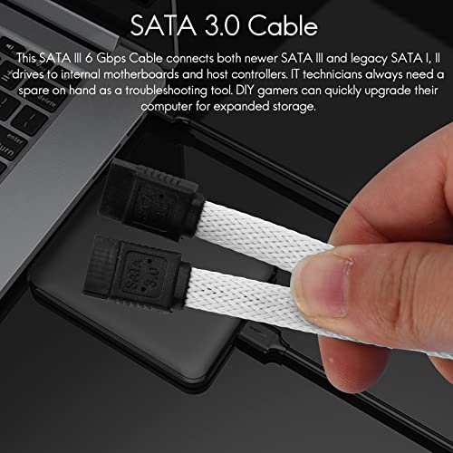 Cable de datos SATA 3.0 III 50 cm blanco miniatura 2
