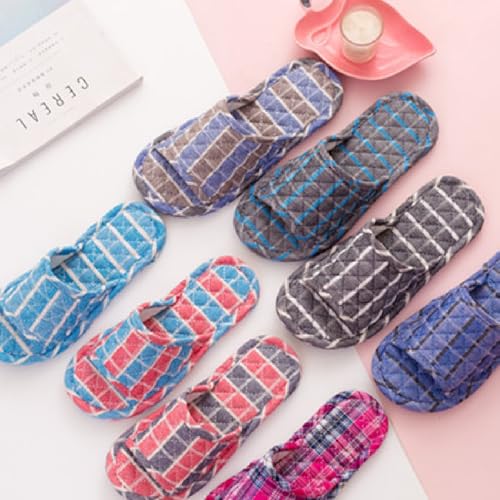 Premium Comfort All Seasons Checker Plaid Women's House Slippers Indoor Soft Home Slip On Shoes Cushion Sole2