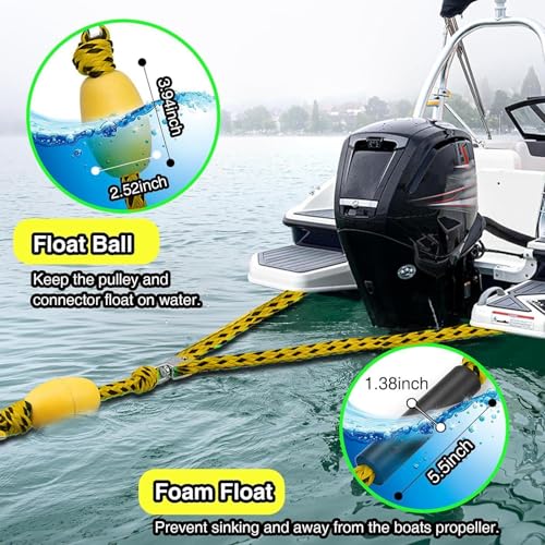Arnés de remolque de barco para evitar tirones en inflables y tablas de surf con polea 2