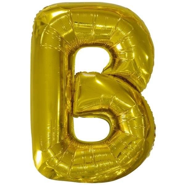 Amscan 9909577 - Gold Letter B SuperShape Foil Balloon - 103"