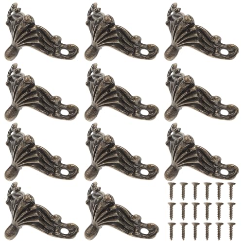 Patas de aleación de zinc para joyeros pequeños y protectores de esquinas retro, 25 ud 2