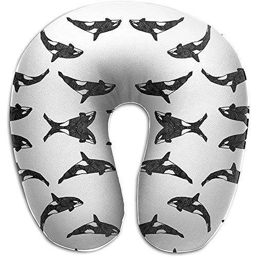 Sesily - Cojín en forma de U inglés de Springer Espaniel Inglés, apoyo de cuello de espuma de memoria almohada de viaje