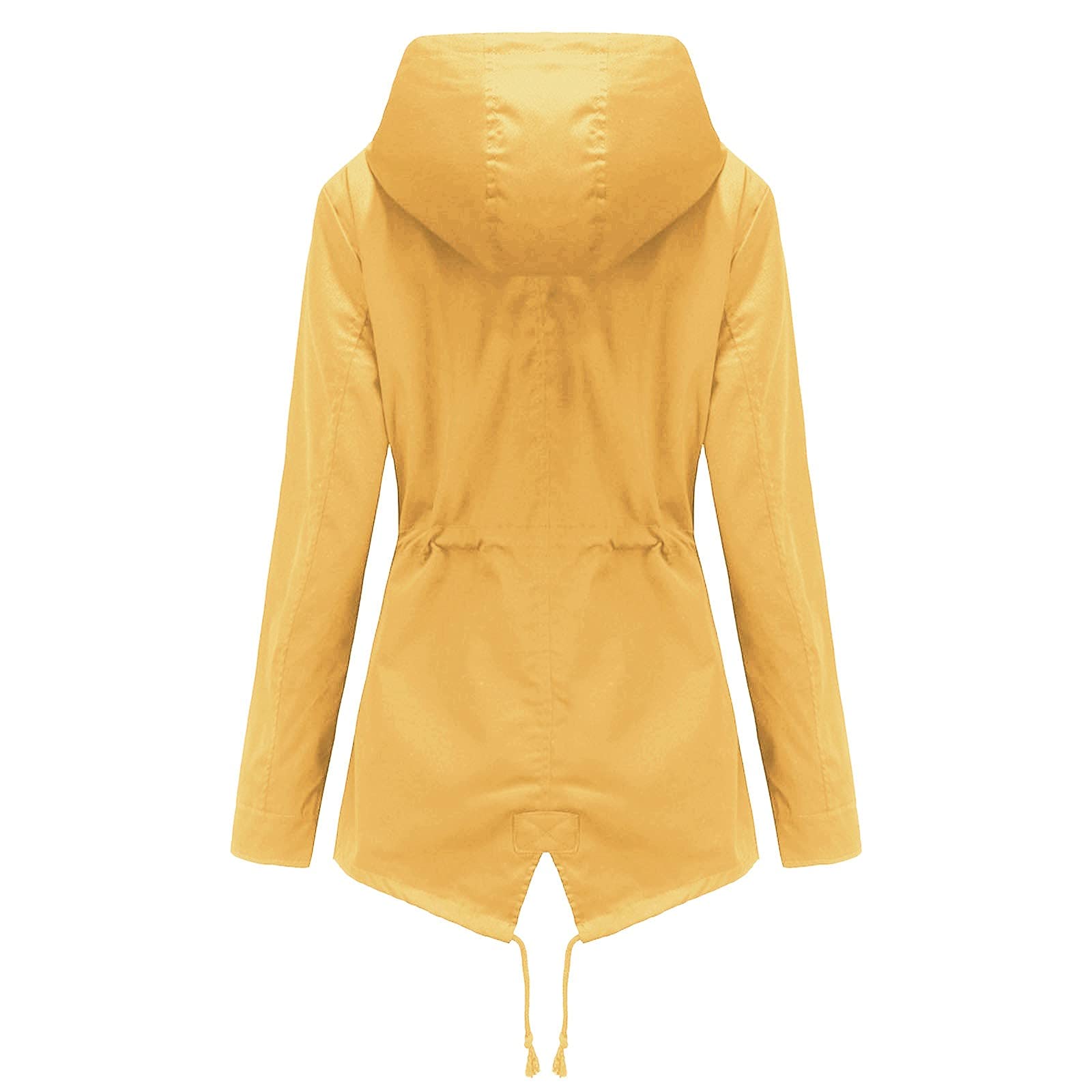 Generisch Chaqueta de verano para mujer con capucha, chaqueta de entretiempo para mujer, elegante, impermeable, ligera, resistente al viento, chaqueta de senderismo, transpirable, chaqueta funcional