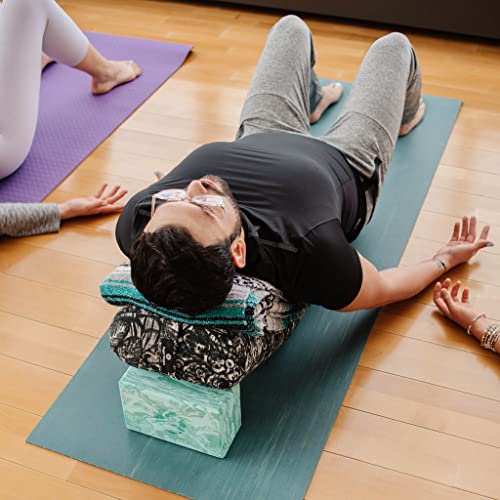Image of Hugger Mugger 4 in. Foam Yoga Block - Strong and Stable, Beveled Edges for Comfort, Most Favored Block Size, Helps with Alignment and Support in Many Poses