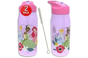 Princess Peach Water Bottle Set for Girls with Brushes: Hydration and Style