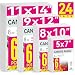 PHOENIX Painting Canvas Panel Boards Multi Pack - 6 Pack Each of 5x7, 8x10, 9x12, 11x14 Inch (24 pcs in Total) - 1/8 Inch Deep Super Value Pack for Oil & Acrylic Paint
