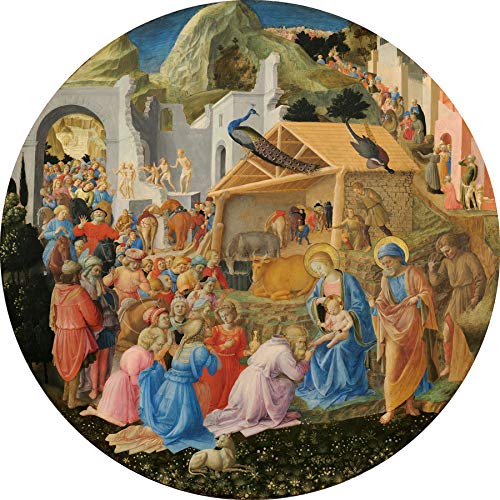 Fra Angelico The Adoration of The Magi 1440-1460 National Gallery of Art Washington DC 24" x 24" Fine Art Giclee Canvas Print (Unframed) Reproduction