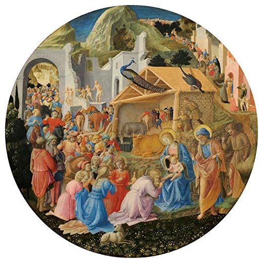 Fra Angelico The Adoration of The Magi 1440-1460 National Gallery of Art Washington DC 24" x 24" Fine Art Giclee Canvas Print (Unframed) Reproduction
