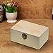 Caja de madera sin terminar de 2 piezas, caja de almacenamiento de...