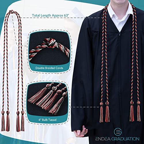 Image of Endea Graduation Double Honor Cord Three-Color (Black /Red /White)