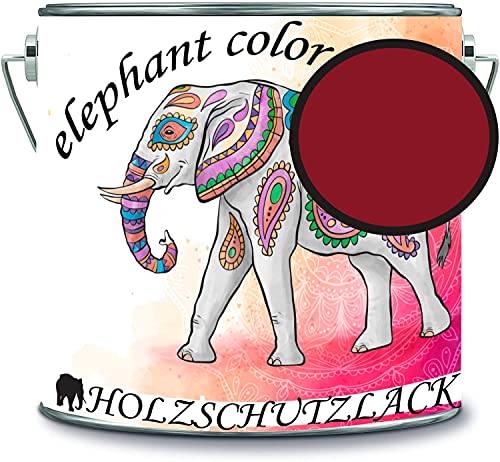 Vernice protettiva per legno per legno, resistente alle intemperie, protezione a lungo termine dagli agenti atmosferici, colore protettivo per legno RAL 3003 rosso rubino/elephant color