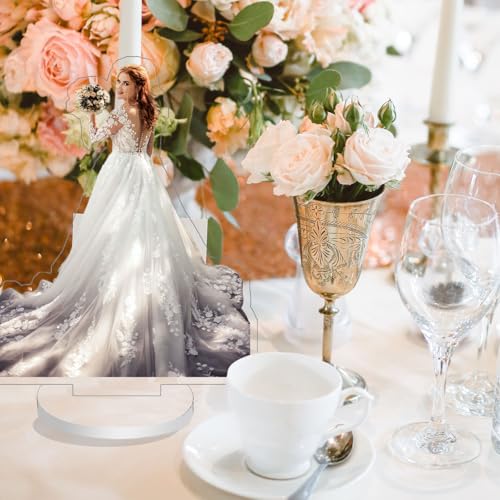 SZCSYMY 2 PCS Personalized Custom Wedding Human Acrylic Desktop Standee - Unique Wedding or Special Occasion (2)