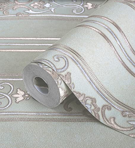 Papier peint vinyle lessivable à rayures GAULAN 676862 - Rouleau texturé de 10 m x 1,06 m - 4