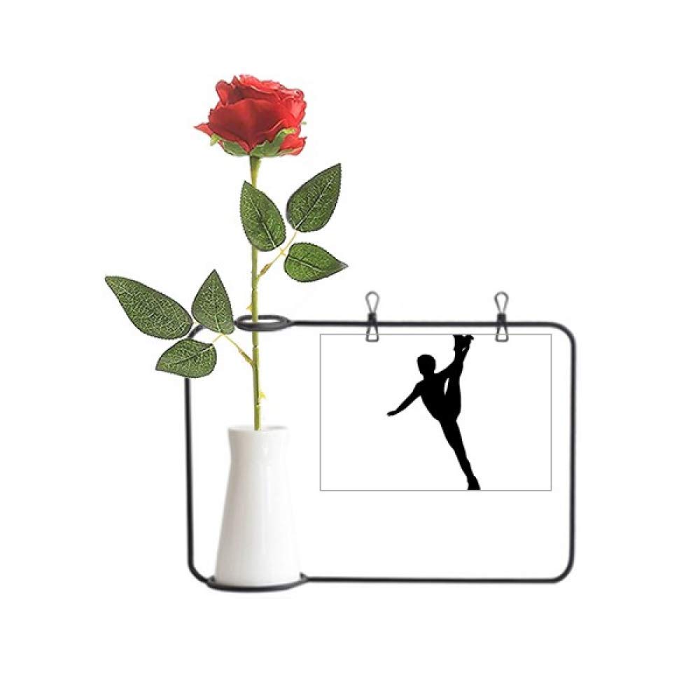 Bouteille de décoration fleur de rose artificielle à suspendre pour baladeur sports
